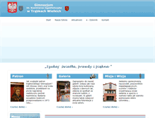 Tablet Screenshot of gimnazjum-trabki.pl